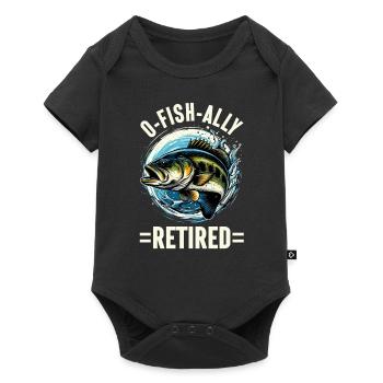 Retired Fisherman Fishing Bass Catfish Retirement - Baby Premium short-sleeve bodysuit - black - Front