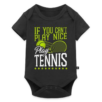 Funny Tennis Player Racket If You - Baby Premium Kurzarmbody - Schwarz - Vorne