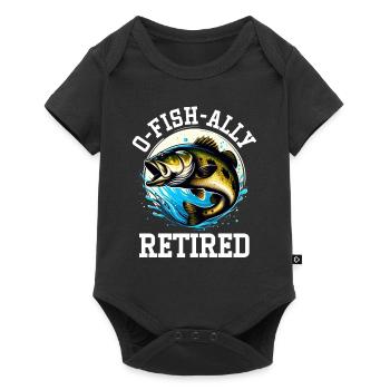 Retired Fisherman Fishing Bass Catfish Retirement - Baby Premium short-sleeve bodysuit - black - Front