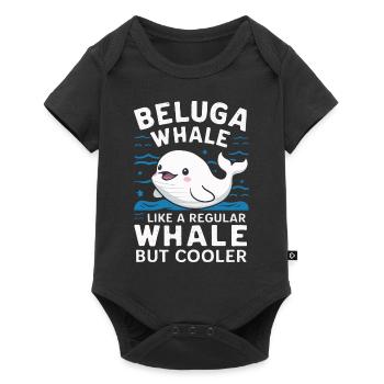 Beluga Whale Ocean Belugas Whales - Baby Premium short-sleeve bodysuit - black - Front