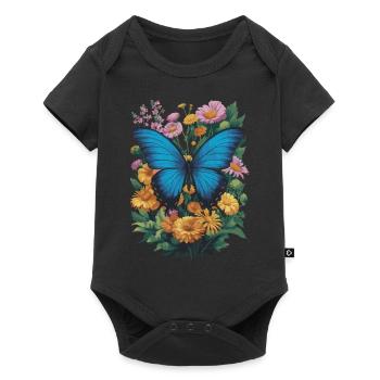 Butterfly Monarch Butterfly Colorful Butterflies - Baby Premium short-sleeve bodysuit - black - Front