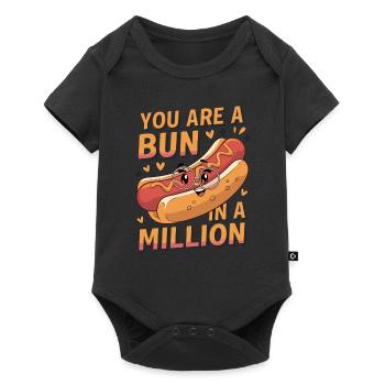 Lustiger Hot Dog für Senfliebhaber für Senf Fans - Baby Premium Kurzarmbody - Schwarz - Vorne