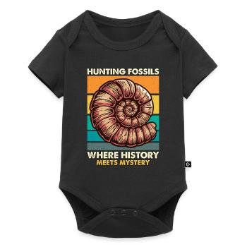 Fossil Hunter Hunting Fossils Where Paleontology - Baby Premium short-sleeve bodysuit - black - Front