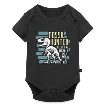 Un chasseur de fossiles découvre les secrets de la collection de fossiles - Body à manches courtes Premium Bébé - noir - Devant