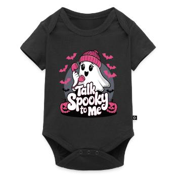 Halloween Ghost Funny Talk Effrayant pour moi - Body à manches courtes Premium Bébé - noir - Devant