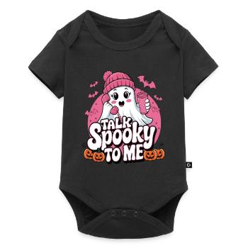 Halloween Ghost Funny Talk Effrayant pour moi - Body à manches courtes Premium Bébé - noir - Devant