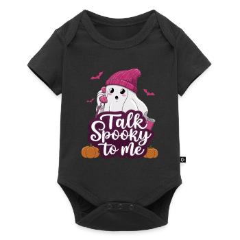 Halloween Ghost Funny Talk Effrayant pour moi - Body à manches courtes Premium Bébé - noir - Devant