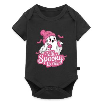 Halloween Ghost Funny Talk Effrayant pour moi - Body à manches courtes Premium Bébé - noir - Devant