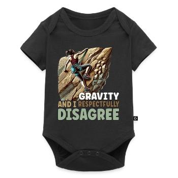 La gravité et moi ne sommes pas d’accord - Climbin Free Climbing Bou - Body à manches courtes Premium Bébé - noir - Devant