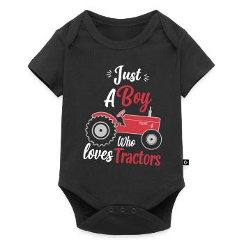 Tracteur Trekker Agriculteur Agriculteur Ferme Tracteur Champ - Body à manches courtes Premium Bébé - noir - Devant