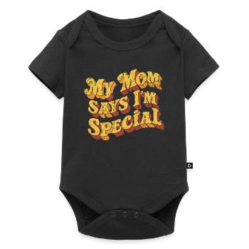 Meine Mama Sagt Ich Bin Besonders - Baby Premium Kurzarmbody - Schwarz - Vorne