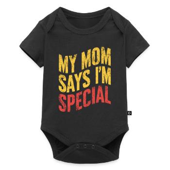 Meine Mama Sagt Ich Bin Besonders - Baby Premium Kurzarmbody - Schwarz - Vorne