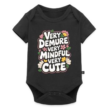 very demure very mindful very sweet - Baby Premium short-sleeve bodysuit - black - Front