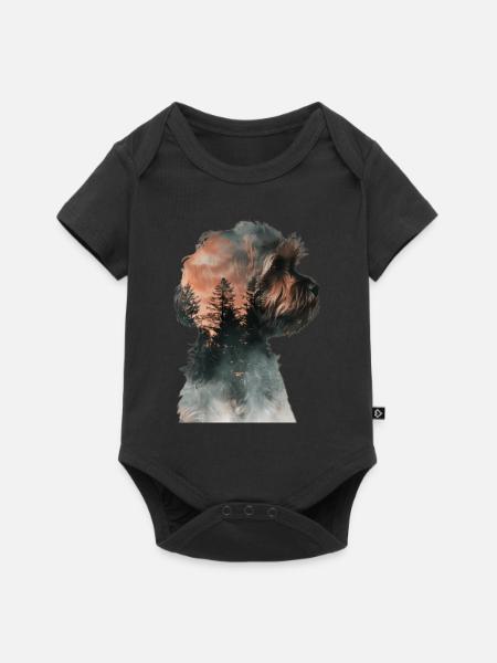Shih Tzu - Baby Premium Kurzarmbody - Schwarz