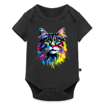 Cat Norwegian Forest Cat Norwegian Forest Cats - Baby Premium short-sleeve bodysuit - black - Front