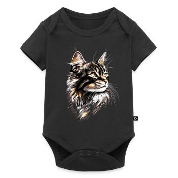 Cat Norwegian Forest Cat Norwegian Forest Cats - Baby Premium short-sleeve bodysuit - black - Front