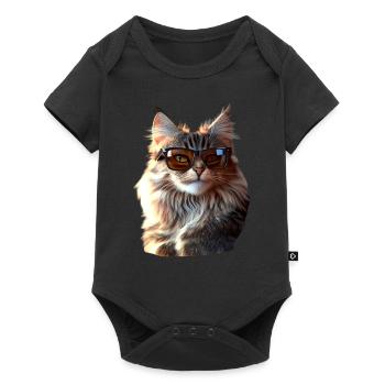 Cat Norwegian Forest Cat Norwegian Forest Cats - Baby Premium short-sleeve bodysuit - black - Front