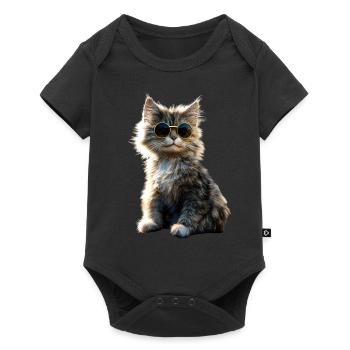 Cat Norwegian Forest Cat Norwegian Forest Cats - Baby Premium short-sleeve bodysuit - black - Front