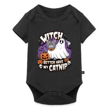 Halloween Cat Forget Candy Give Me A Cat - Baby Premium short-sleeve bodysuit - black - Front