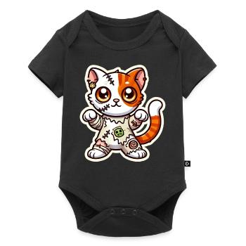 Mignon Zombie Chat Halloween costume Trick-or-treat ! - Body à manches courtes Premium Bébé - noir - Devant