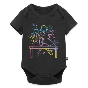 Hurdle Run Obstacle Course Kids Hurdle Run - Baby Premium short-sleeve bodysuit - black - Front