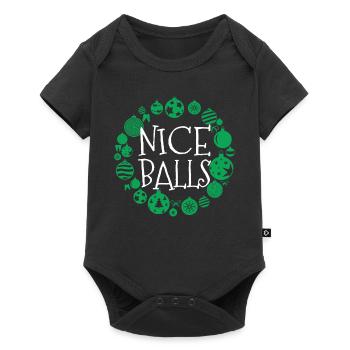 Christmas Nice Balls - Baby Premium short-sleeve bodysuit - black - Front