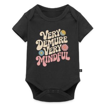 Très réservé, très attentif - Body à manches courtes Premium Bébé - noir - Devant