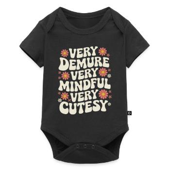 très sage, très attentif, très doux - Body à manches courtes Premium Bébé - noir - Devant
