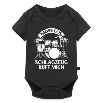 Drums Drums Drumstick Drummer Music Band Rock - Baby Premium short-sleeve bodysuit - black - Front