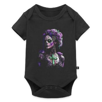 Mystical Catrina with Cross for Dia de los Muertos - Baby Premium short-sleeve bodysuit - black - Front