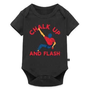 Chalk Up and Flash Boulderer Boulder - Baby Premium short-sleeve bodysuit - black - Front