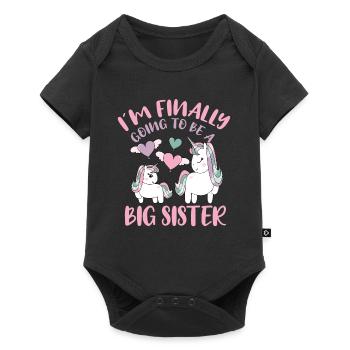 I'm Finally Going To Be A Big Sister Unicorn Gift - Baby Premium short-sleeve bodysuit - black - Front