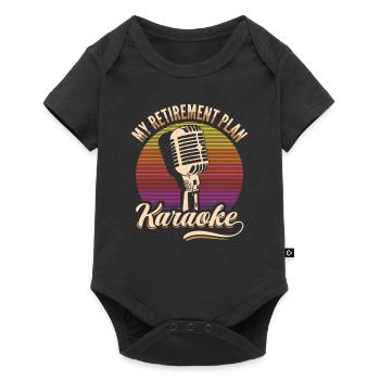 My Retirement Plan Karaoke Microphone Retro - Baby Premium short-sleeve bodysuit - black - Front