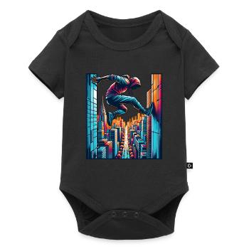 Parkour - Baby Premium Kurzarmbody - Schwarz - Vorne