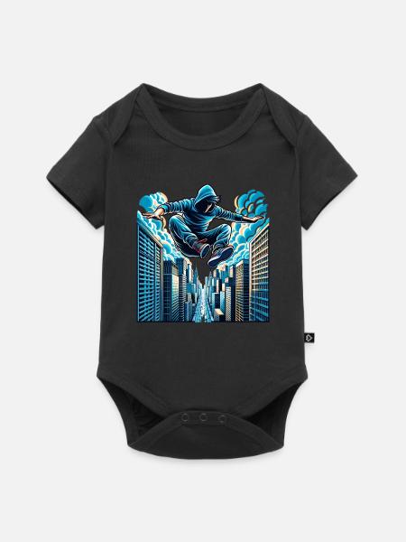 Parkour - Baby Premium Kurzarmbody - Schwarz