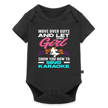 Let this girl show you how to play karaoke - Baby Premium short-sleeve bodysuit - black - Front
