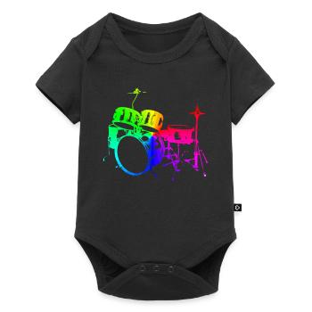 Drums Drums Drumstick Drummer Music Band Rock - Baby Premium short-sleeve bodysuit - black - Front