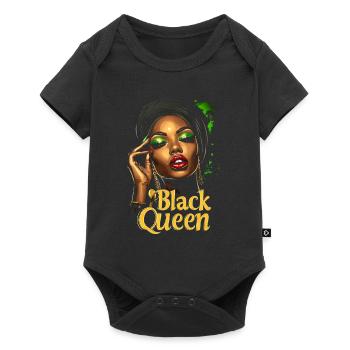 Black Queen Heritage Black History Month Art - Baby Premium short-sleeve bodysuit - black - Front