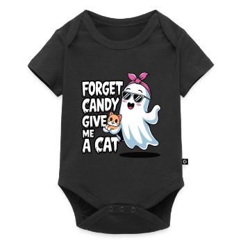 Halloween Cat Forget Candy Give Me A Cat - Baby Premium short-sleeve bodysuit - black - Front
