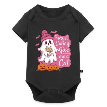 Halloween Cat Forget Candy Give Me A Cat - Baby Premium short-sleeve bodysuit - black - Front