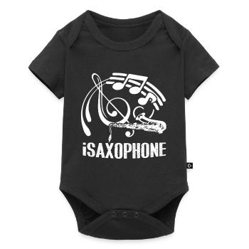 Saxophone Funny Saxophone - Baby Premium short-sleeve bodysuit - black - Front