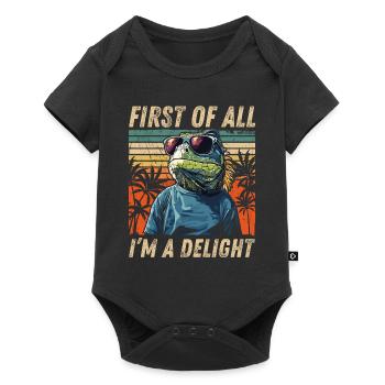 Vintage Iguana Art - Colored Sunset Look - Baby Premium short-sleeve bodysuit - black - Front