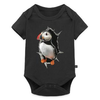 Macareux - Body à manches courtes Premium Bébé - noir - Devant
