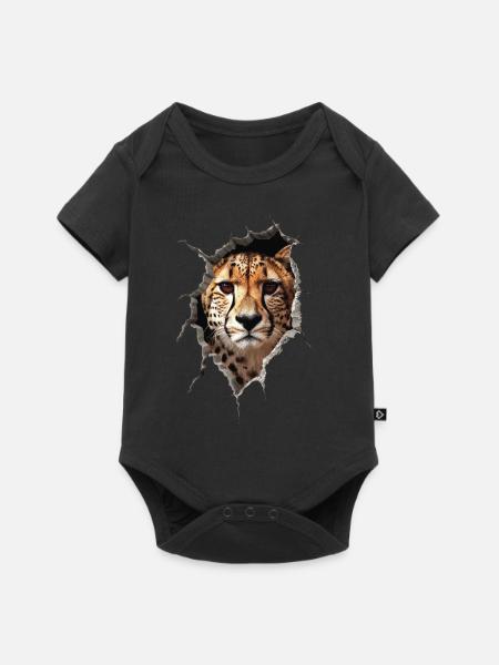 Gepard - Baby Premium Kurzarmbody - Schwarz