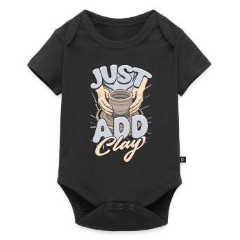 Poterie Poterie Poterie Il suffit d’ajouter de l’argile - Body à manches courtes Premium Bébé - noir - Devant