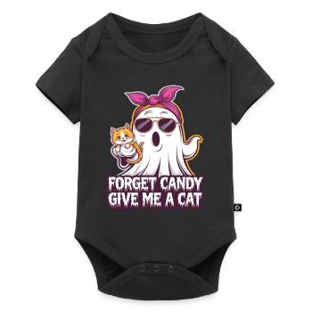 Halloween Cat Forget Candy Give Me A Cat - Baby Premium short-sleeve bodysuit - black - Front