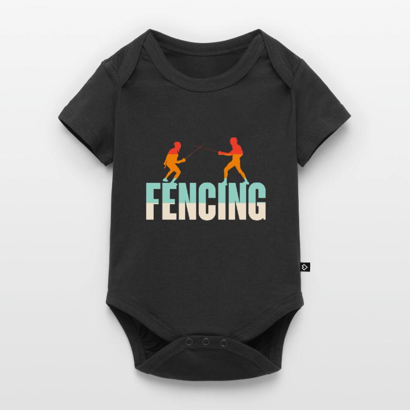 Escrime Épée Sabre Épée Épée Escrime Cadeau Body à manches courtes Premium Bébé