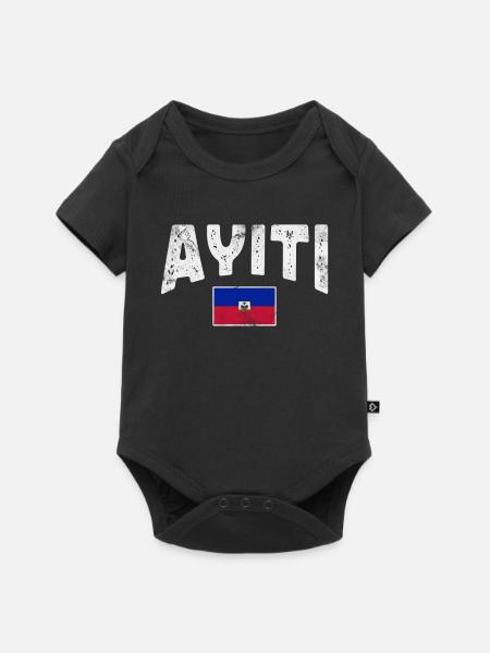 Haiti - Baby Premium Kurzarmbody - Schwarz