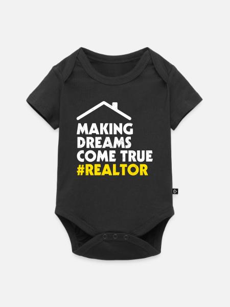 Immobilienmakler - Baby Premium Kurzarmbody - Schwarz