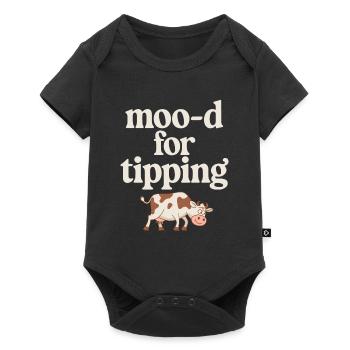 Funny Cow Tipping Joke for Farm Enthusiasts and - Baby Premium short-sleeve bodysuit - black - Front